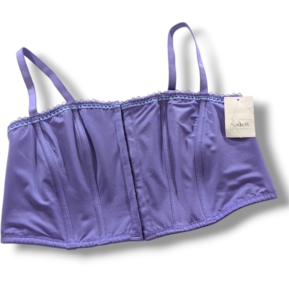 NWT Auden Purple Corset Bra, Sz L - Picture 3 of 9